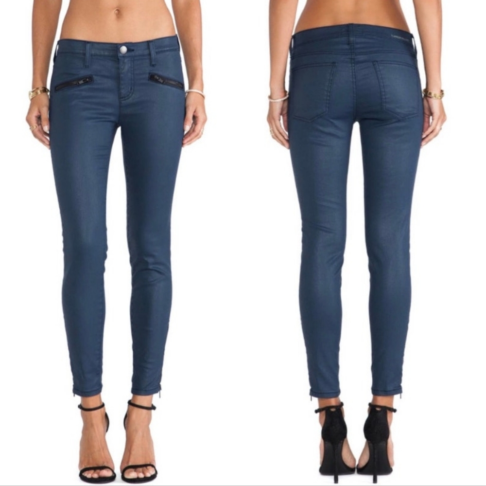 The Soho Zip Stiletto in Navy CoatedCurrent/Elliott